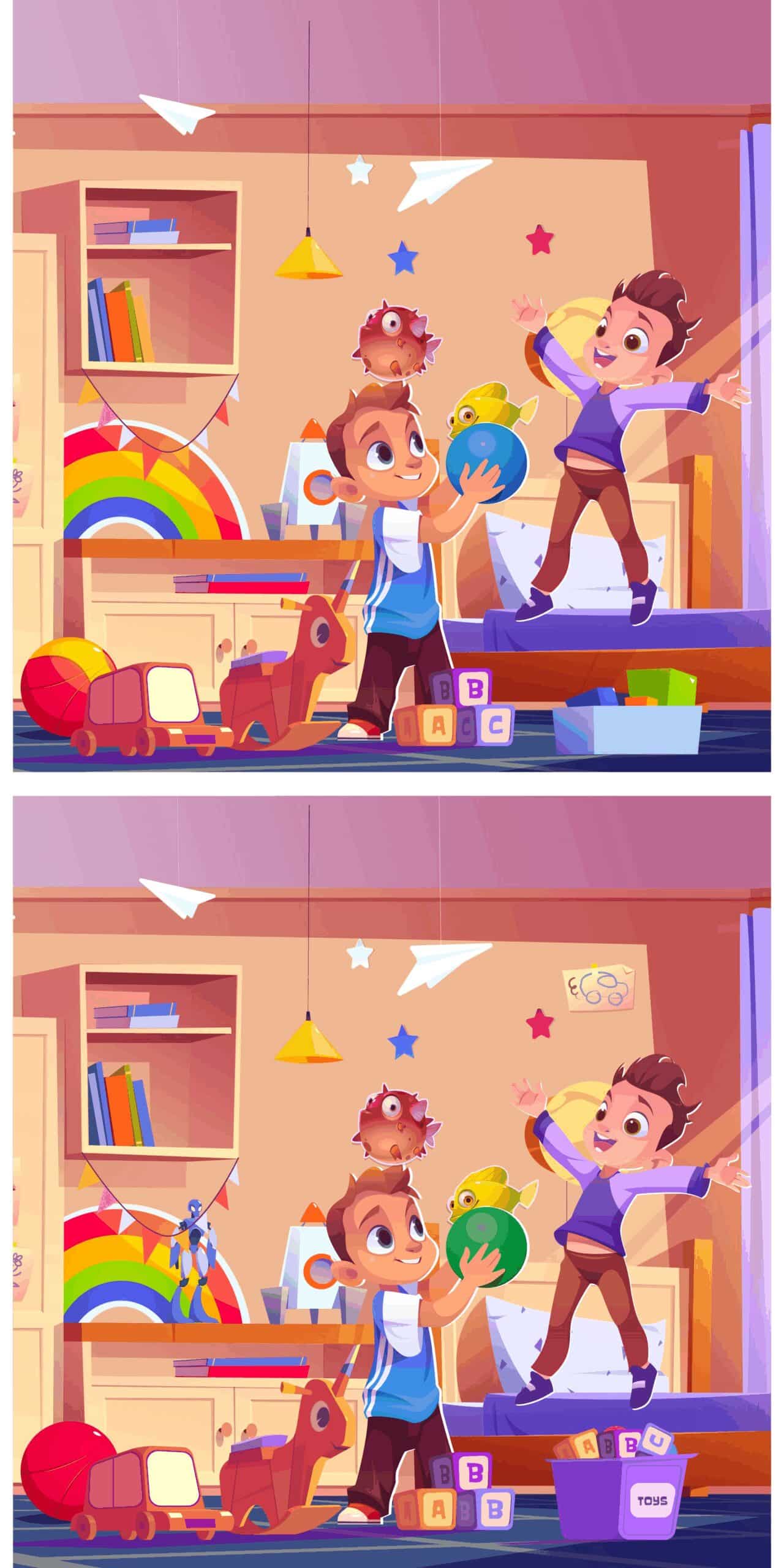 Sfida visiva : sei abbastanza veloce da scovare le 7 differenze nascoste tra questi bambini in gioco?